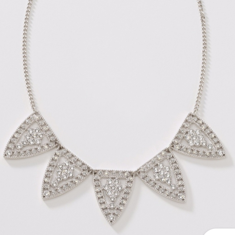 Touchstone Crystal by Swarovski White Sparkling Necklace and Earrings